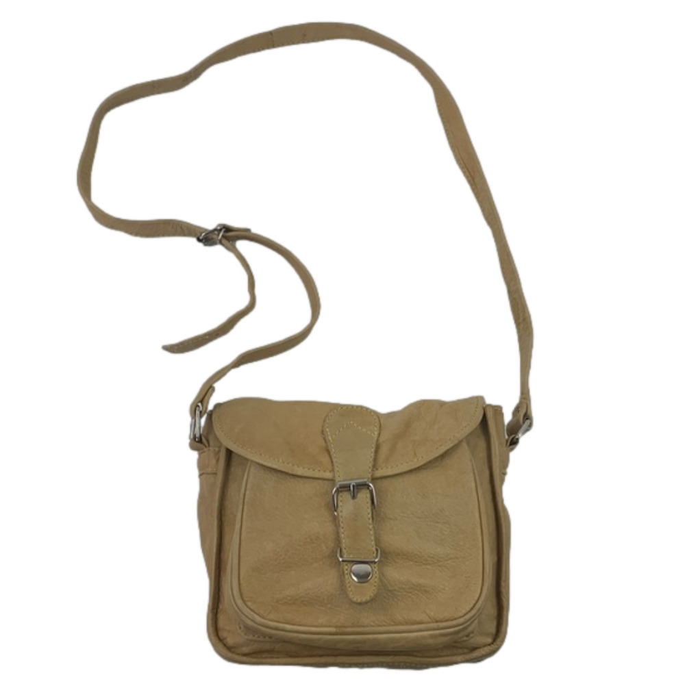 Bagmakers Tan Leather  Crossbody Purse - Made in India